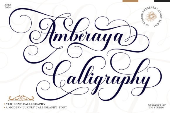 Amberaya Calligraphy Font Review for Elegant Branding