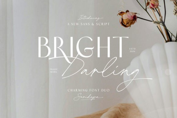 Bright Darling Duo: Elegant Fonts for Makers