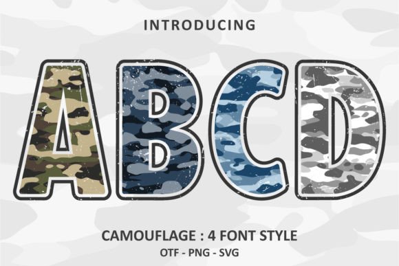 Camouflage Font: Bold Military Style for Digital Campaigns