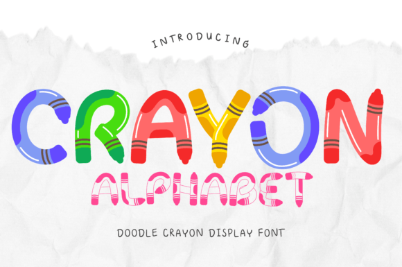 Crayon Alphabet Font for Playful Web Design