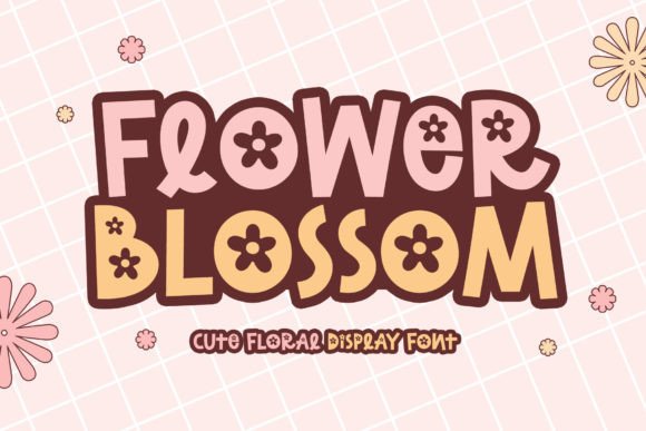 Flower Blossom Font for Digital Design