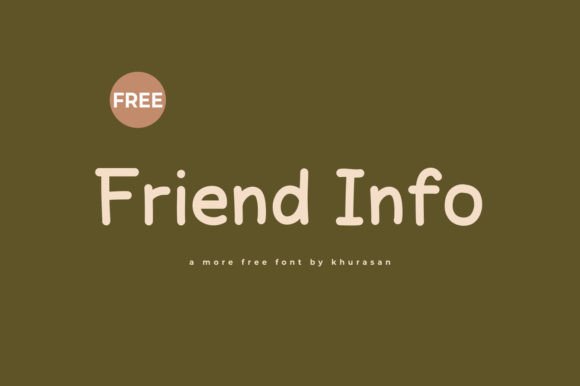 Friend Info Font for Modern Web Design
