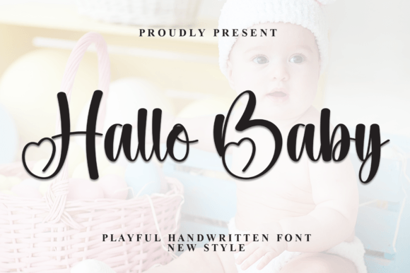 Hallo Baby Script Font for Elegant Craft Designs