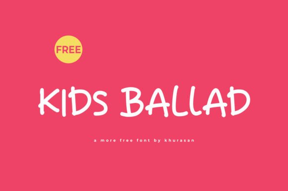 Kids Ballad Typeface for Modern Web Design