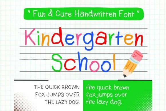 Kindergarten School: A Playful Handwritten Font for Makers