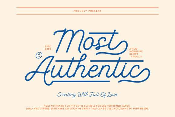 Most Authentic: A Script Font for Editorial Elegance