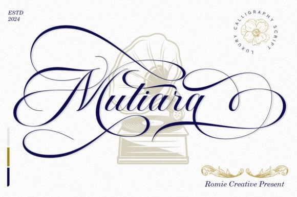 Mutiara: A Luxury Calligraphy Typeface for Editorial Design