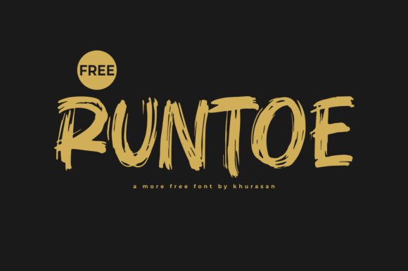 Runtoe: A Modern Brush Typeface for Branding