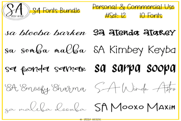 Script and Handwritten Bundle for Campaign Design