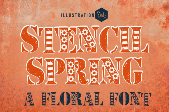 Stencil Spring Typeface for Branding