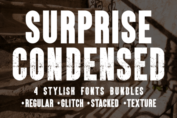 Surprise Condensed Texture: A Bold Typeface for Editorial Design